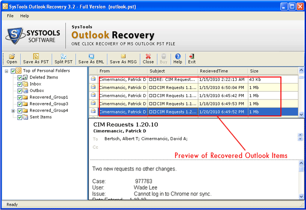Free Tool to Repair Outlook PST File 3.6