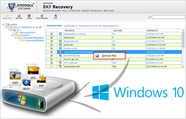 Extract Windows Backup in 10/8/7